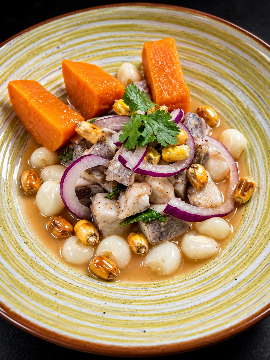 Ceviche mediterránero al estilo peruano